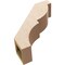 Ekena Millwork 5-inch W x 16-inch D x 16-inch H Valencia Rough Cedar Woodgrain TimberThane Knee Brace, Primed BRCUR05X16X16VALRCPR - alternate 6